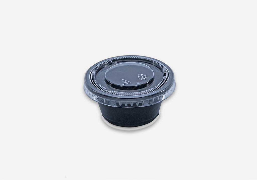 2 OZ Black-Base Plastic Container with Lid